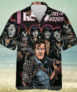 [Top selling Item] Kiss Army Of Darkness Music Rock B D Kiss Button Up Short Sleeve For Holiday Hawaiian Shirt