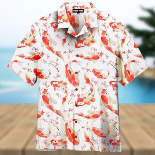 [Top selling Item] Koi Fish And Cherry Blossom Full Print Hawaiian Shirt