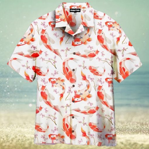 [Top selling Item] Koi Fish And Cherry Blossom Full Print Hawaiian Shirt