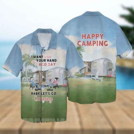 [Top selling Item] Let’s Camping I Want To Hold Your Hand At 80 And Say Baby Let’s Go Camping Full Printed Hawaiian Shirt