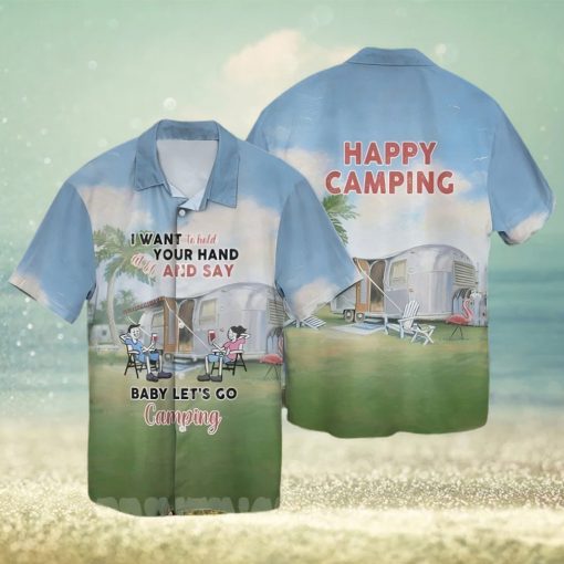 [Top selling Item] Let’s Camping I Want To Hold Your Hand At 80 And Say Baby Let’s Go Camping Full Printed Hawaiian Shirt