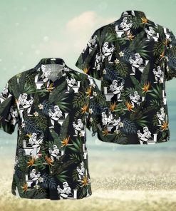 Topical Leaves Stormtrooper Reading On Toilet Hawaiian Shirt