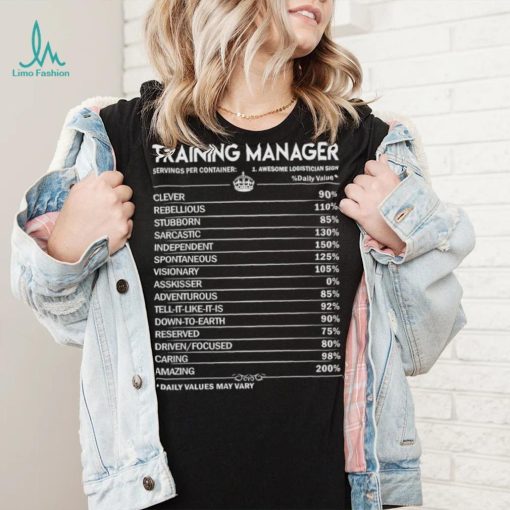 Training manager training manager factors shirt