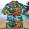 Tropical Dinosaur Hawaiian Shirts for Men Women Dinosaur