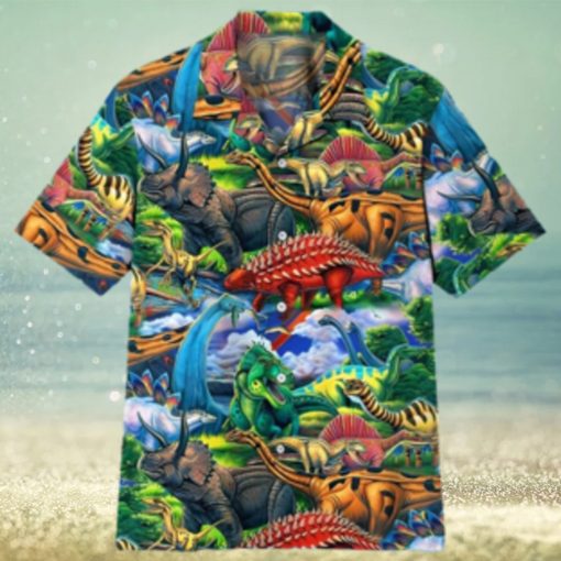 Triceratops Clothing Triceratops Lover Dinosaur Hawaiian Shirt