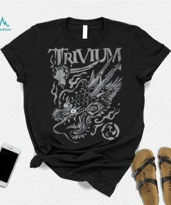 Trivium Screaming Dragon Black and White Tee Shirt