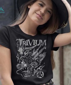 Trivium Screaming Dragon Black and White Tee Shirt