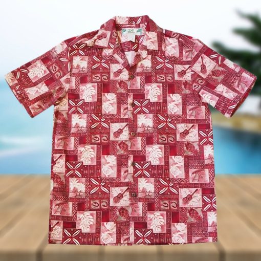 Tropic Vision Red High Quality Hawaiian Shirt