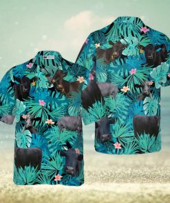 Tropical Black Cow Lover Hawaiian Shirt