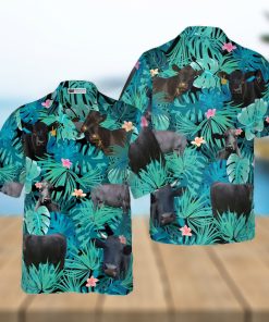 Tropical Black Cow Lover Hawaiian Shirt