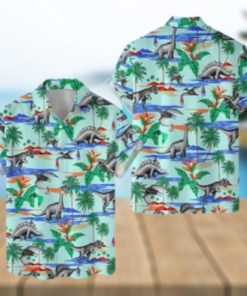 Tropical Dinosaur Hawaiian Shirt For Men Women Summer Aloha