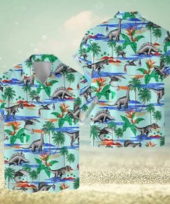 Tropical Dinosaur Hawaiian Shirt For Men Women Summer Aloha