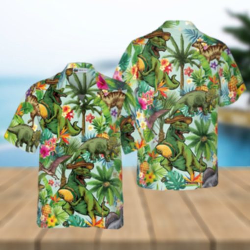 Tropical Dinosaur Hawaiian Shirt