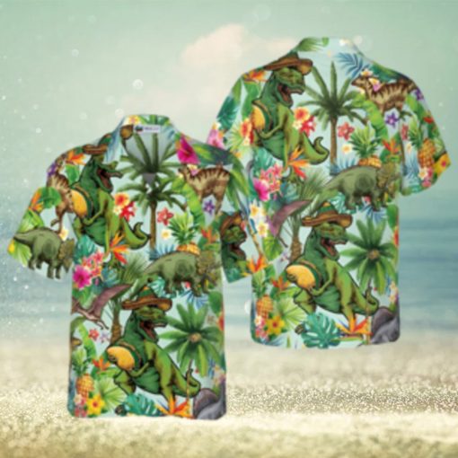 Tropical Dinosaur Hawaiian Shirt