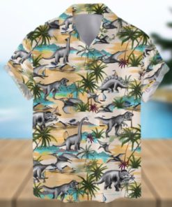 Tropical Dinosaur Hawaiian Shirts for Men Women Dinosaur