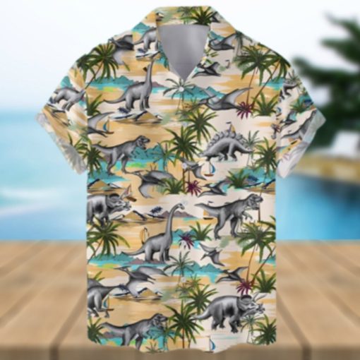 Tropical Dinosaur Hawaiian Shirts for Men Women Dinosaur