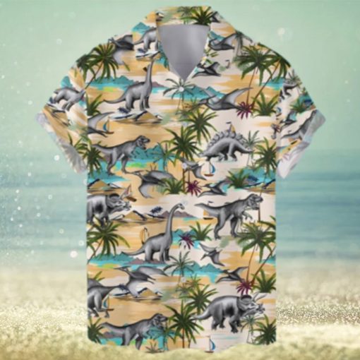 Tropical Dinosaur Hawaiian Shirts for Men Women Dinosaur