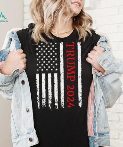 Trump 2024 T shirt, Trump 2024 Vintage American Flag, Trump Supporter T shirt