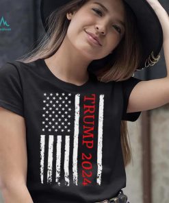 Trump 2024 T shirt, Trump 2024 Vintage American Flag, Trump Supporter T shirt