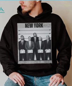 Trump lineup with secret service shirt
