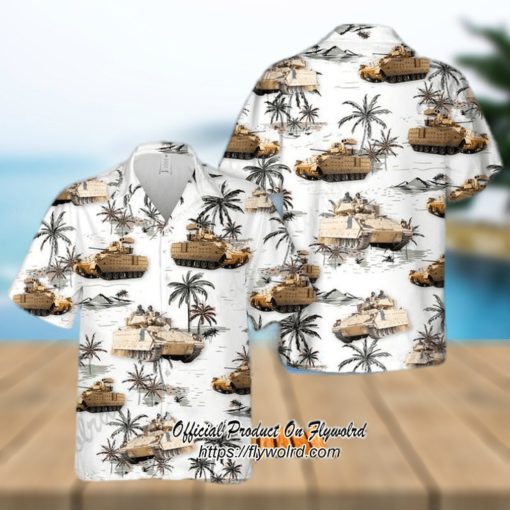 U.S. Army M2A3 Bradley White Hawaiian Shirt