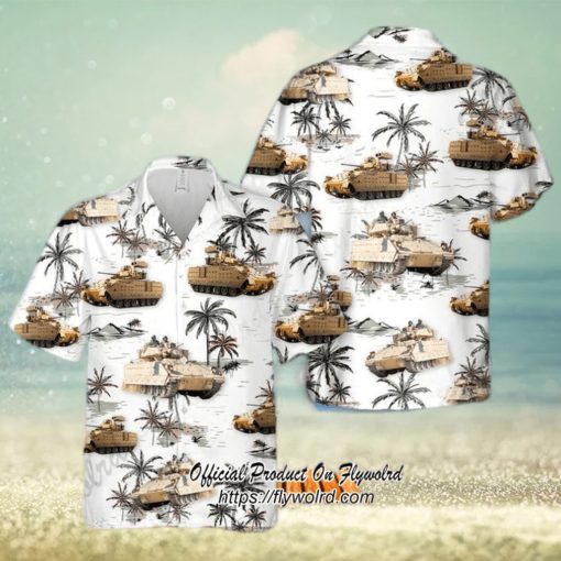 U.S. Army M2A3 Bradley White Hawaiian Shirt