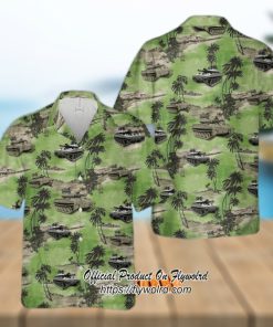 U.S. Army M551 Sheridan Palm Tree Hawaiian Shirt