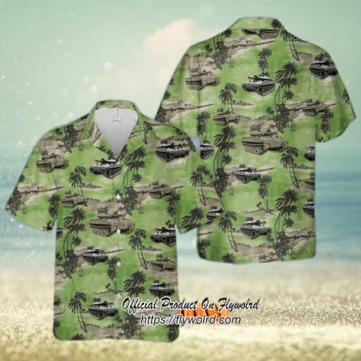 U.S. Army M551 Sheridan Palm Tree Hawaiian Shirt