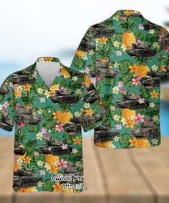 U.S. Army M60A1 Tank Pineapple Hawaiian Shirt