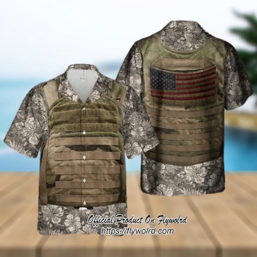 U.S. Army Tactical Vest Custom Hawaiian Shirt