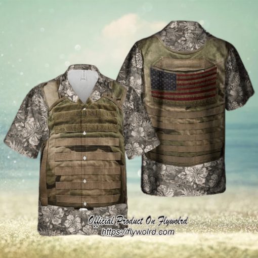 U.S. Army Tactical Vest Custom Hawaiian Shirt