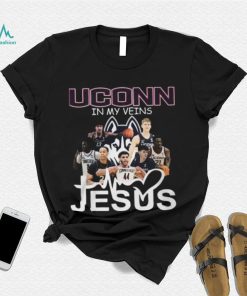 UConn Huskies In My Veins Jesus In My Heart T Shirt