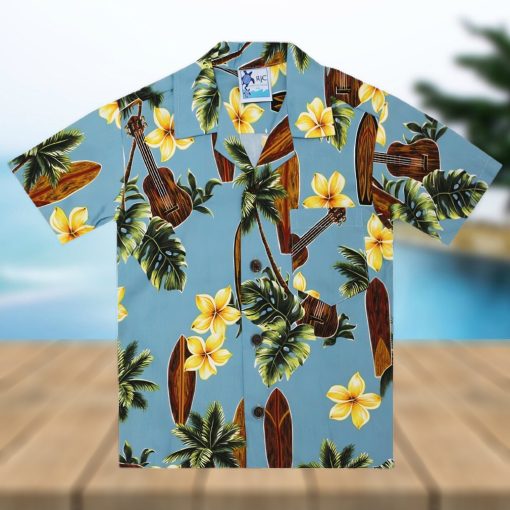 Ukulele Palms Multicolor Unique Design Hawaiian Shirt Dhc1806814