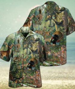 Unisex 3D Hunting The Man The Myth Legenda Hawaiian Shirt For Men, Aloha Hawaiian Shirt Short Sleeve Hawaiian