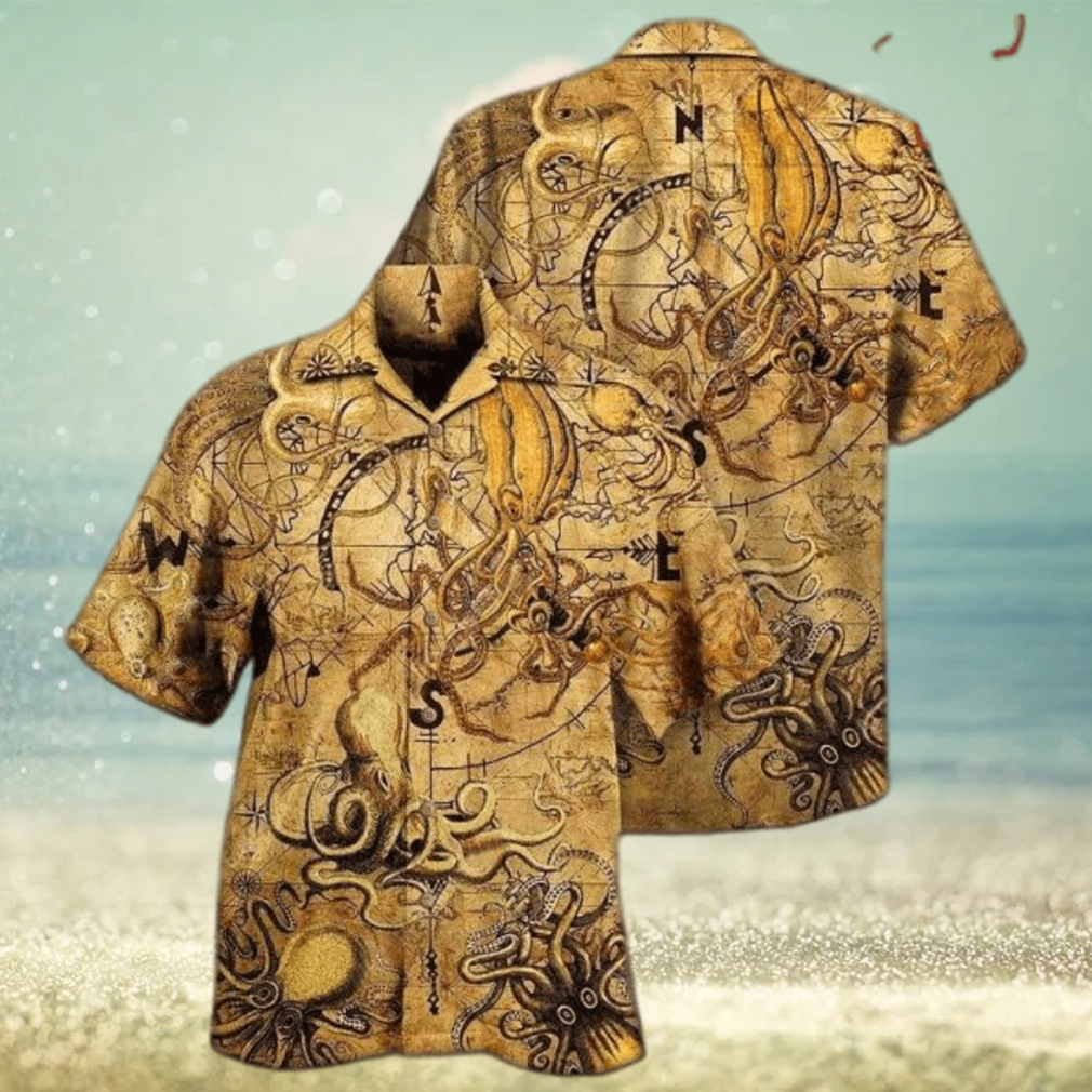 Unisex 3D Octopus Hunting Treasure Vintage Edition Hawaiian Shirt For Men, Aloha Hawaiian Shirt Short Sleeve Hawaiian Unisex 3D Octopus Hunting Treasure Vintage Edition Hawaiian Shirt For Men, Aloha Hawaiian Shirt Short Sleeve Hawaiian