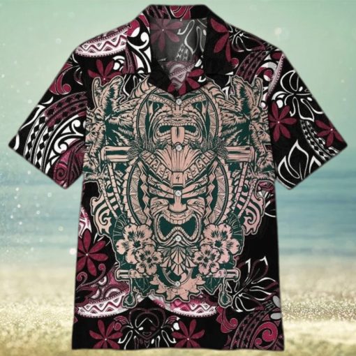 Unisex 3D Polynesian Tiki Hawaiian Shirt For Men