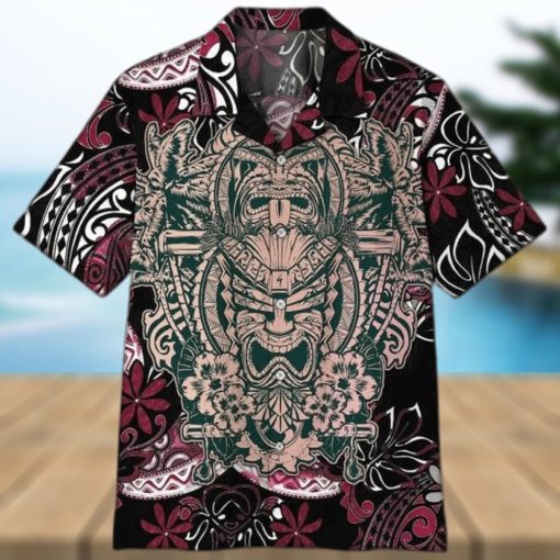 Unisex 3D Polynesian Tiki Hawaiian Shirt For Men