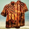 Unisex Brahman In American Flag Patterns Hawaiian Shirts