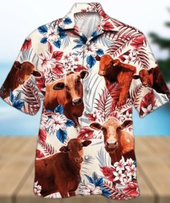 Unisex Beefmaster Cattle Flag Hawaiian Shirts