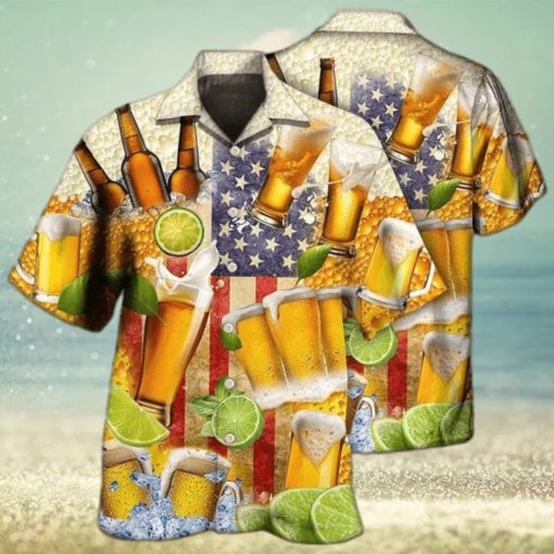 Unisex Beer Independence Day America Hawaiian Shirts