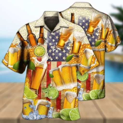 Unisex Beer Independence Day America Hawaiian Shirts