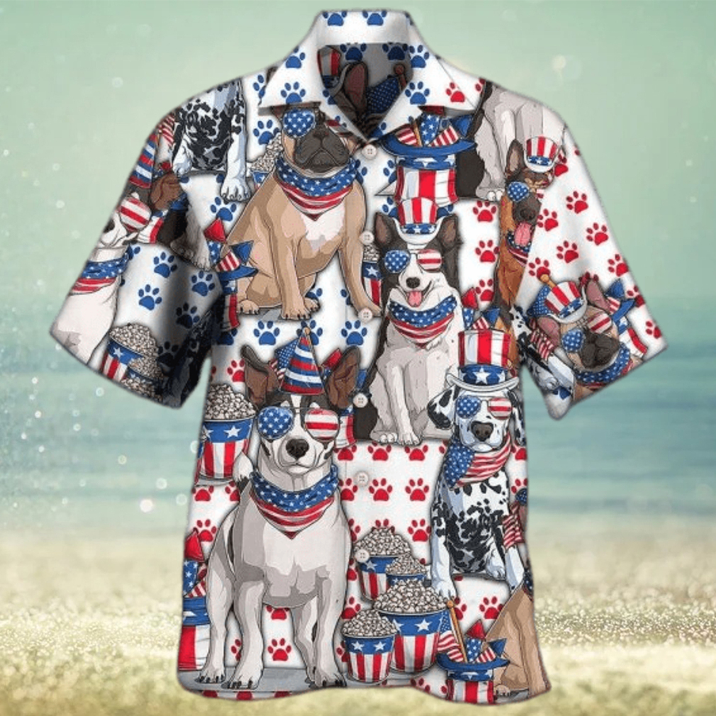 Unisex Dog Independence Day Hawaiian Shirts Unisex Dog Independence Day Hawaiian Shirts