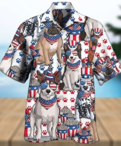 Unisex Dog Independence Day Hawaiian Shirts