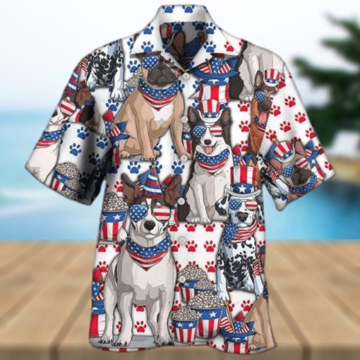 Unisex Dog Independence Day Hawaiian Shirts