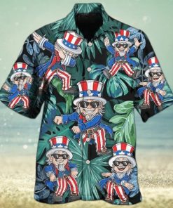 Unisex Happy Dance Independence Day Hawaiian Shirts For Men