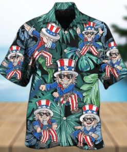 Unisex Happy Dance Independence Day Hawaiian Shirts For Men