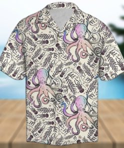 Unisex Octopus Pattern Day Hawaiian Shirt For Men