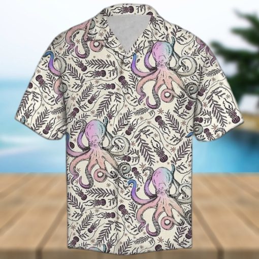 Unisex Octopus Pattern Day Hawaiian Shirt For Men