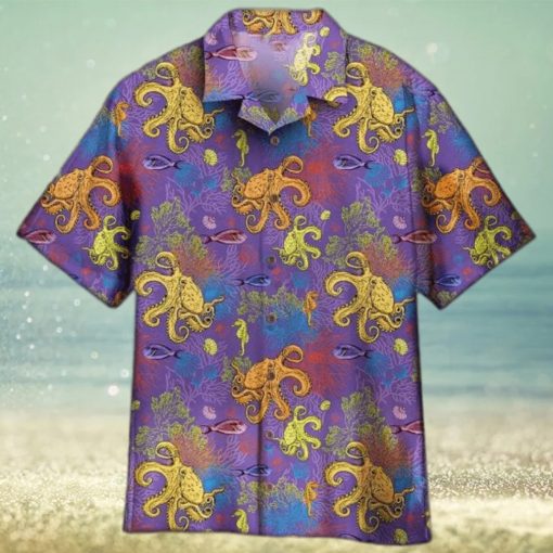 Unisex Octopus Undersea Tropical Hawaiian Shirt For Men