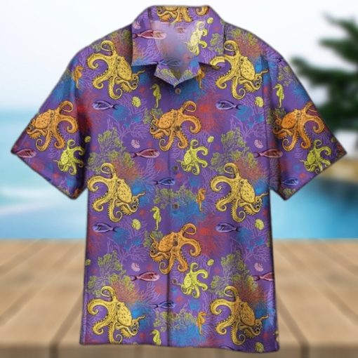 Unisex Octopus Undersea Tropical Hawaiian Shirt For Men